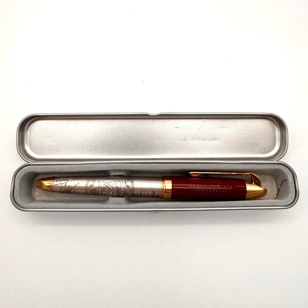 Anheuser Busch 150th Anniversary Ballpoint Pen Case Commemorative